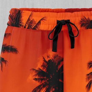 Shorts Deportivos de Cintura Alta con Estampado de Hongos para Mujer, Tejidos en Poliéster con Sublimación, Ribete de Encaje, Secado Rápido - Product Image 3