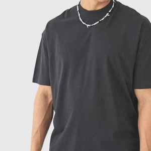 เสื้อยืดโอเวอร์ไซส์พิมพ์ลายกราฟิกสไตล์สตรีทแวร์สำหรับผู้ชาย ผ้าคอตตอนผสม ทรงไหล่ตก เหมาะสำหรับฤดูร้อน - Product Image 1