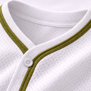 Maillot de baseball personnalisé brodé respirant 100 % polyester col en V Clubs Équipes Ligues Écoles OEM Marque privée Manches courtes - Product Image 3