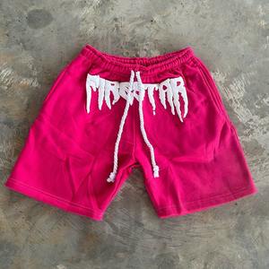 Nouveau style short de survêtement en coton épais pour homme, imprimé en relief, en molleton bouclette, idéal pour l'été et le streetwear - Product Image 2