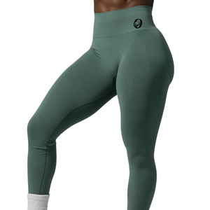 Leggings de compression sans couture taille haute vert sauge pour femme, idéaux pour la gym, le fitness, le yoga, la course à pied, l'entraînement, résistants aux squats, extensibles dans quatre directions - Product Image 3