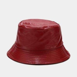 Unisex <b>Bucket</b> <b>Hat</b> Solid Color Polyester Casual Spring Summer Wear Black Gold Brown <b>Red</b> - Product Image 4