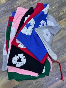 Custom Heavyweight All Over Puff Print Floral Wreath shorts Mens Vintage French Terry Shorts - Product Image 3