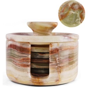 Elegante Juego de Posavasos de Madera de Olivo - Posavasos de Madera Natural al por Mayor - Product Image 5