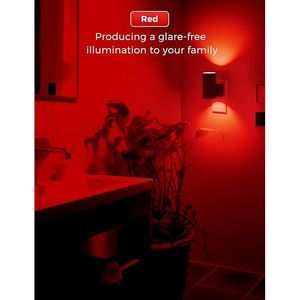 Luz Nocturna LED Roja Regulable con Sensor de Luz, Enchufe de Pared, Luz para Dormir - Product Image 5