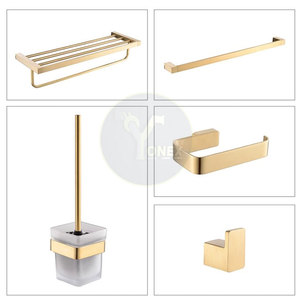 Lot de 5 accessoires de salle de bain de luxe, ensemble complet d'organisateurs modernes pour salle de bain - Product Image 2