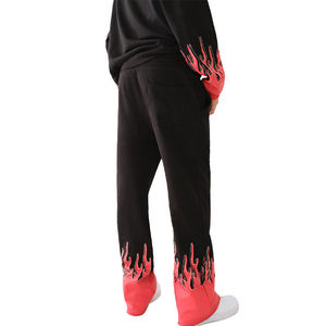 Ensemble 2 pièces respirant d'été : Veste zippée unie et pantalon évasé 100% coton avec bandes réfléchissantes – Nouveau design coupe-vent oversize - Product Image 4