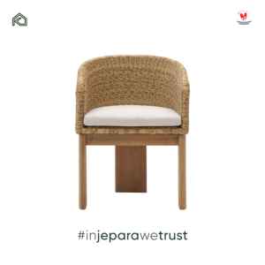 Fauteuil d'extérieur en rotin tressé à la main avec base en bois massif pour villa de luxe, hôtel, bord de piscine, mobilier de patio – Commande en gros - Product Image 5
