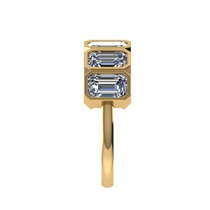 Classic Emerald Cut Lab Grown Diamond <b>Ring</b> <b>925</b> <b>Silver</b> 9kt, 14kt, 18kt Gold <b>Rings</b> for Women's Jewelry Making Engagement <b>Ring</b> - Product Image 4