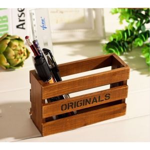 Wooden Pen <b>Storage</b> <b>Container</b> with Natural Finish Executive Wooden Pen Holder for Professional Desks Wooden Workspace Organizer f - Product Image 3