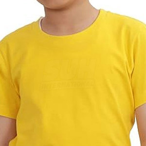 Camisetas 100% Algodón, Sólidas, Transpirables y Ecológicas para Niños, con Logotipo Personalizado, al por Mayor, Estampadas, de Corte Holgado y Estilo Moderno - Product Image 4