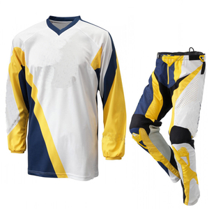 Conjunto de Jersey de Motocross Negro de Manga Larga para Hombre con Detalles Rosas y Pantalones a Juego, Secado Rápido, para Todas las Temporadas, Ropa de Carreras de Motocicleta - Product Image 6