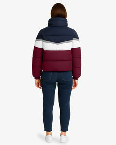 เสื้อแจ็คเก็ตพัฟเฟอร์สีสันทันสมัย ดีไซน์เก๋ไก๋แบบเย็บต่อสี  พร้อมซิปปิด  เสื้อโค้ทกันหนาวสำหรับฤดูหนาว  สไตล์สตรีทแวร์ลำลองสำหรับกิจกรรมกลางแจ้ง - Product Image 6