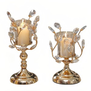 Porte-bougie artisanal en teck avec accents métalliques |   Vente en gros Moradabad - Product Image 2