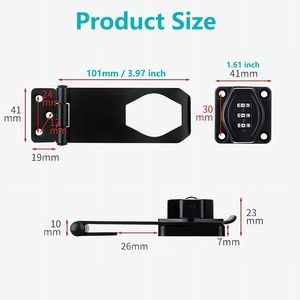 Cerradura de Combinación sin Llave para Puertas Plegables, Armarios y Muebles con Pestillo Giratorio y Código de Zinc - Product Image 3