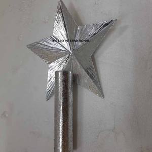 เครื่องประดับตกแต่งยอดต้นคริสต์มาส รูปดาว สีเงิน อลูมิเนียม หรูหรา ราคาสุดคุ้ม สำหรับเทศกาลคริสต์มาส - Product Image 2