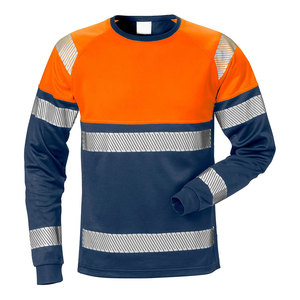 High Quality Reflective Long Sleeve Safety T-Shirt Custom Polyester Cotton Outwork Construction Road Safety T-Shirts - Product Image 1