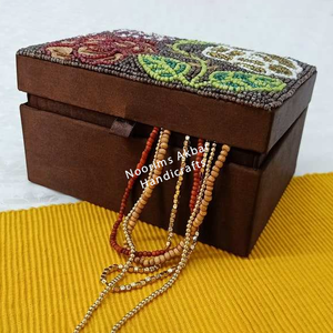 Handmade Floral Beaded Jewellery Box Velvet Lined Wooden Jewelry Storage Box Gift Case OEM ODM Wholesale Export - Product Image 5