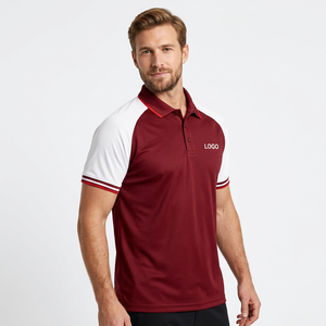 Polo brodé sur mesure en coton épais à manches courtes avec bande contrastante sur l'épaule, uniforme fabriqué au Bangladesh. - Product Image 6