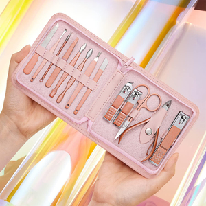 Professional Beauty Grooming Kits Luxury PU Leather <b>Case</b> Japanese Stainless Steel Manicure Pedicure Accessories - Product Image 6