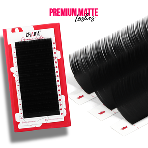 Charmlash Pestañas al por mayor, marca privada, bandejas de pestañas de cachemira mate, pestañas clásicas de volumen, bandeja mixta ultra negra, mega volumen - Product Image 1