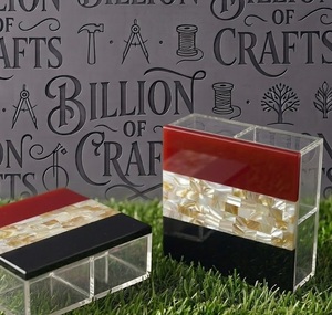 Premium Acrylic Plexi <b>Box</b> with Yemen Flag Inspired Lid for Arabic <b>Sweets</b> Chocolate Desserts and Luxury <b>Gift</b> Packaging - Product Image 1