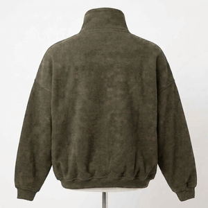 Sudadera Deportiva de Alto Rendimiento, 100% Algodón Felpa, Cuello Alto con Cierre de 1/4, Anti-Pilling, Transpirable, Ecológica, con Logotipo Frontal - Product Image 5