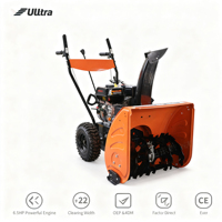 Balayeuse à neige thermique 6,5 CV, autoportée, à brosse rotative pour routes, trottoirs et allées