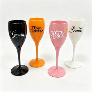 Flûtes à champagne personnalisées pour anniversaire de mariage, 150 ml, en plastique, collection de verres à vin pour fête, flûtes pour la décoration de mariage - Product Image 4