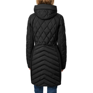Manteaux longs matelassés tendance pour femmes, épais, coupe-vent, respirants, avec rembourrage épais et fermeture éclair - Product Image 3