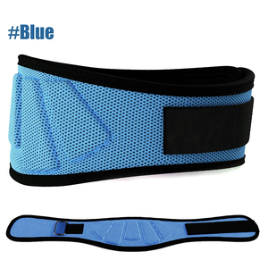 Adjustable Breathable Waist Support <b>Belt</b> For Strength <b>Training</b> <b>Weight</b> Lifting Hook Loop Closure Unisex Pink Blue Gray Black - Product Image 5