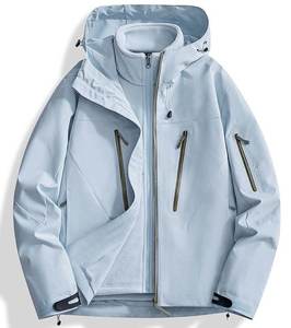 Veste de pluie imperméable unisexe pour l'extérieur, coupe-vent, softshell, veste de sport en polaire - Product Image 1