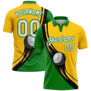 Vente en gros directe OMMIZ INDUSTRY Polos de golf personnalisés bleu marine et blanc à motifs 3D en forme de pièces de puzzle pour la sensibilisation à l'autisme - Product Image 3