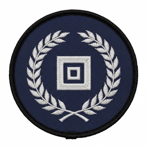 Custom Blue Star Square Masonic Patch Round Embroidered Freemason <b>Badge</b> Masonic Regalia Applique Hand Made Blazer Uniform Patch - Product Image 1