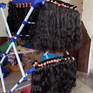 Vente directe d'usine de paquet de cheveux humains de temple indien 100% fabricant de paquet de cheveux bruts vierges non transformés d'Inde - Product Image 1