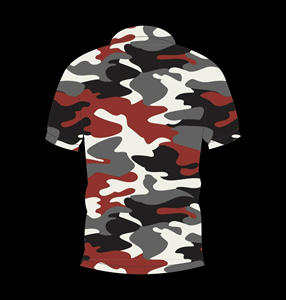 Men's Red Black Grey <b>Camouflage</b> Polo <b>Shirt</b> Short Sleeve Casual Printed Golf T <b>Shirt</b> - Product Image 4