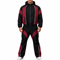 Ensemble sweat à capuche et pantalon unisexe en nylon imperméable et respirant, couleur unie, style sportif streetwear, mode automne
