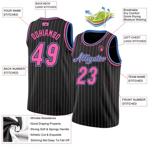 Maillot de basket-ball personnalisé en mesh, séchage rapide, sans manches, style NBA, débardeur pour adultes - Product Image 3