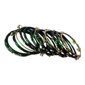 Ensembles de bracelets en verre Chudiyan, style élégant, dernières tendances pour les fêtes et les occasions spéciales, bracelets kashmiris Churian pour filles. - Product Image 3