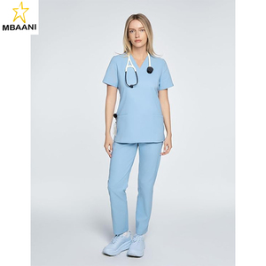 Women's <b>Scrub</b> <b>Top</b> – Everyday <b>Scrub</b> <b>Top</b> with Soft Stretch, V-Neck, 2 Pockets, Includes Storage Bag - Product Image 6