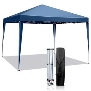 Pratica Tenda da Campeggio Blu 3 X 3m Pieghevole ad Angolo Retto Impermeabile - Product Image 1