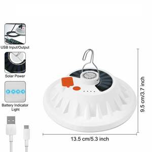 <b>Rechargeable</b> 60 LED Outdoor Camping Tent Light USB & Solar Powered Hiking Lantern <b>Lamp</b> - Product Image 4