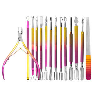 ANAAIF - Empujador de Cutículas Profesional de Doble Cabeza Curva de Acero Inoxidable, Cuchara para Uñas, Raspador, Cortaúñas para Uso en Dedos - Product Image 1