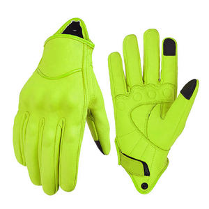 Guantes de Motociclismo de Protección Deportivos con Logotipo Personalizado al por Mayor, Transpirables, Duraderos, con Agarre Cómodo y Acabado de Cuero en la Palma - Product Image 1