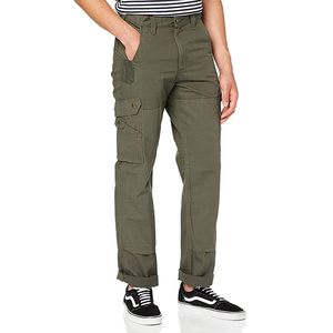 Comfortable Relaxed Fit Anti Shrink 100% Cotton Twill Lightweight Daily Wear Cargo Style Pants USA Size 6 Pocket Trousers Seller - Product Image 1