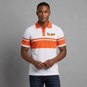 Men's <b>Polyester</b>/Cotton Knitted Printed <b>Shirts</b> with Anti-Wrinkle Feature Pocket Design Short Sleeves - Product Image 1