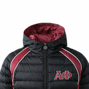 Chaqueta Acolchada OEM para Fraternidad, Bordado Personalizado con Letras Griegas, Chaqueta Cálida de Invierno, Proveedor al por Mayor, Chaqueta Acolchada Personalizada para Fraternidad - Product Image 2