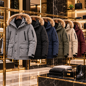Men's Winter Parka Jacket Fur Hooded <b>Waterproof</b> <b>Padded</b> <b>Coat</b> Custom Color Outdoor Cold Weather Warm Winter Jacket - Product Image 5