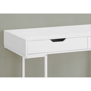 Scrivania Moderna Contemporanea da 48 Pollici per Ufficio e Casa con Cassetti in Metallo Bianco e Laminato - Product Image 3