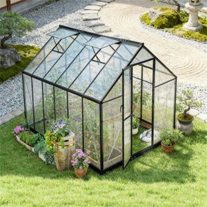 Serra da Giardino Nera Regolabile con Tetto Ventilato: Un'Opzione Elegante per il Tuo Spazio Esterno - Product Image 1